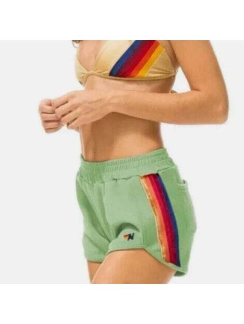 Aviator Nation Classic Jogger Velvet
5 Stripe Shorts Mint Green size XL